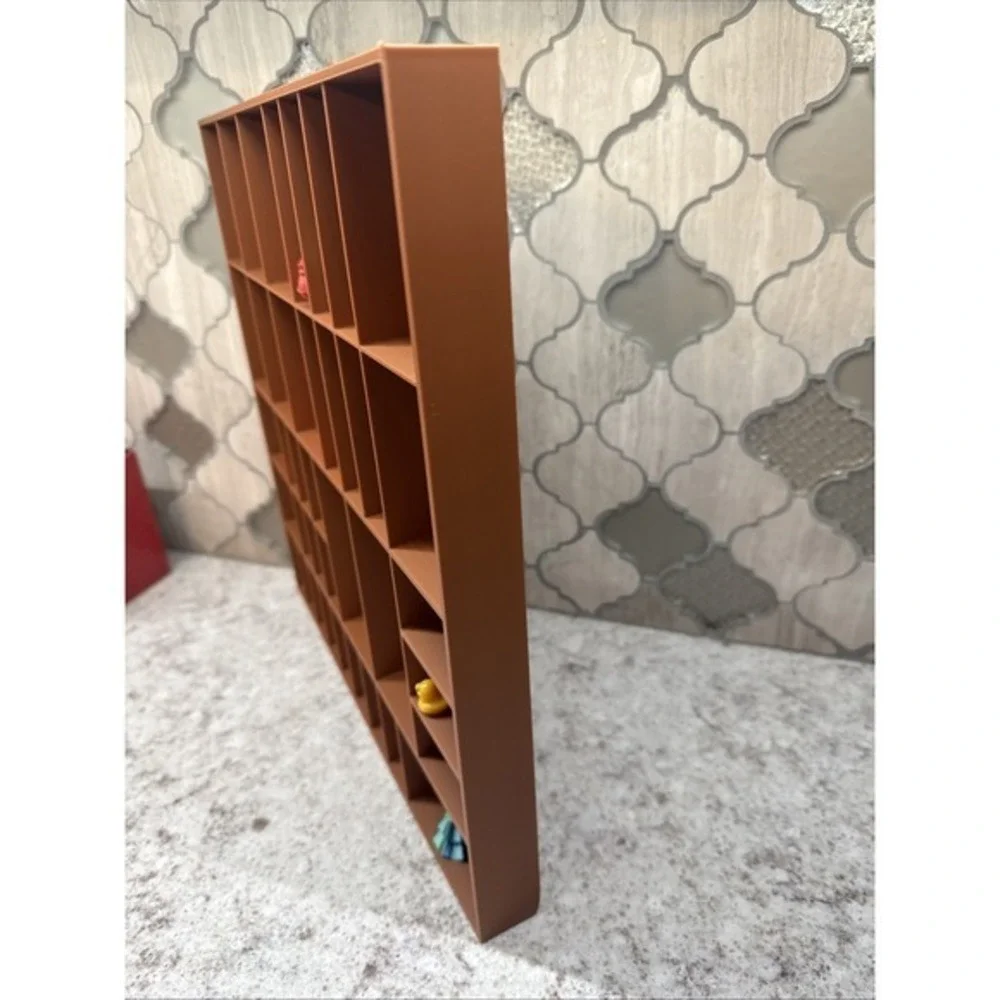 Trinket Shelf Tray Display 1:12 Brown Miniatures Dollhouse Minis 13.5